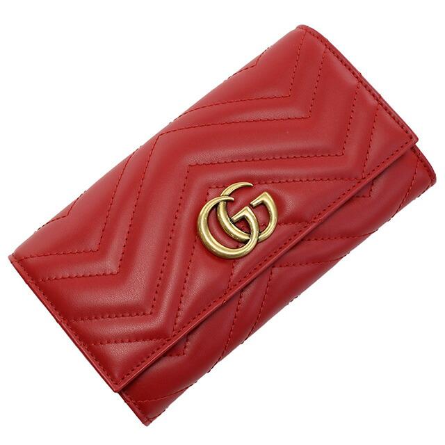 GUCCI（グッチ） 長財布ニ折小銭入付き レディース ブランド レザー