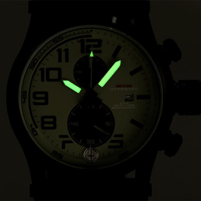 今なら最大+25倍 エム ティー エム 時計 腕時計 ブランド ハイパーテック クロノ 2 クオーツ メンズ MTM HC2-SB4-LUMI-BR2B-A ペールグリーン ブラック 黒｜nanaple-ya｜07