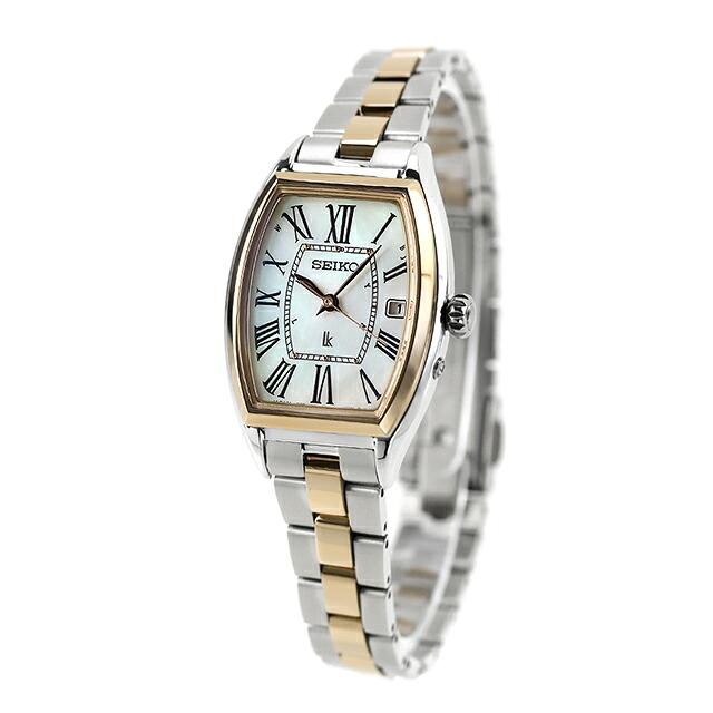 【美品】 SEIKO LK レディース腕時計 デイト 電波ソーラー　コンビ LUKIA Grow セイコー ルキア 電波ソーラー 腕時計 ブランド レディース