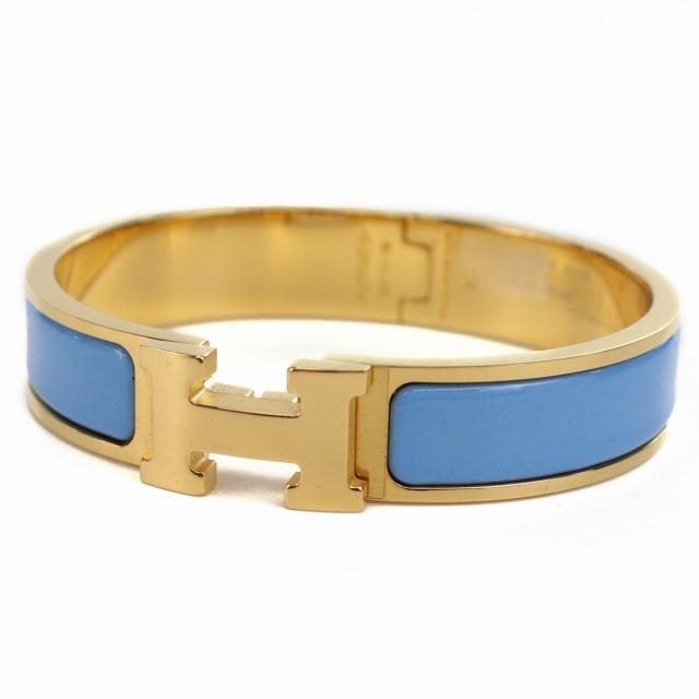 HERMES ブルーバングル 金属製 エルメス HERMES ロンドアッシュバングル シルバー/ブルー メタル