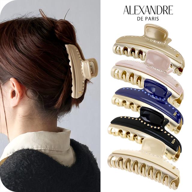 美品ALEXANDRE DE PARIS ヘアクリップ マリーンスワロフスキー ALEXANDRE DE PARIS アレクサンドル ドゥ パリ ヘアクリップ