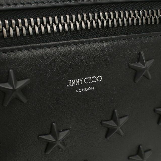 JIMMY CHOO ブラックレザー ボディバッグ ジミー チュー JIMMY CHOO Jimmy Choo ボディバッグ FINSLEY レザー