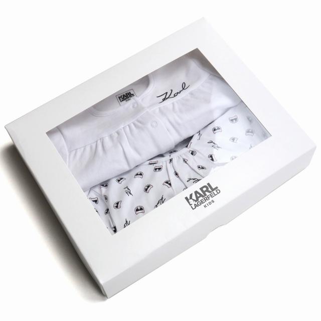 カールラガーフェルド ベビーロンパース カバーオール 赤ちゃん ベビー 裏地起毛 Z98067 BLANC ホワイト系 ファッション 選べるモデル おしゃれ ギフト_6