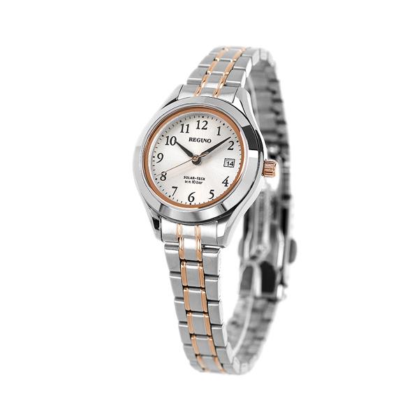【新品】シチズン CITIZEN REGUNO 腕時計 レディース KM4-139-93 レグノ ソーラーテック ペア スタンダードシリーズ リングソーラー ソーラー（J710） シルバーxシルバー/ピンクゴールド アナログ表示 REGUNO（CITIZEN） シチズン 腕時計 ブランド エコドライブ ソーラー