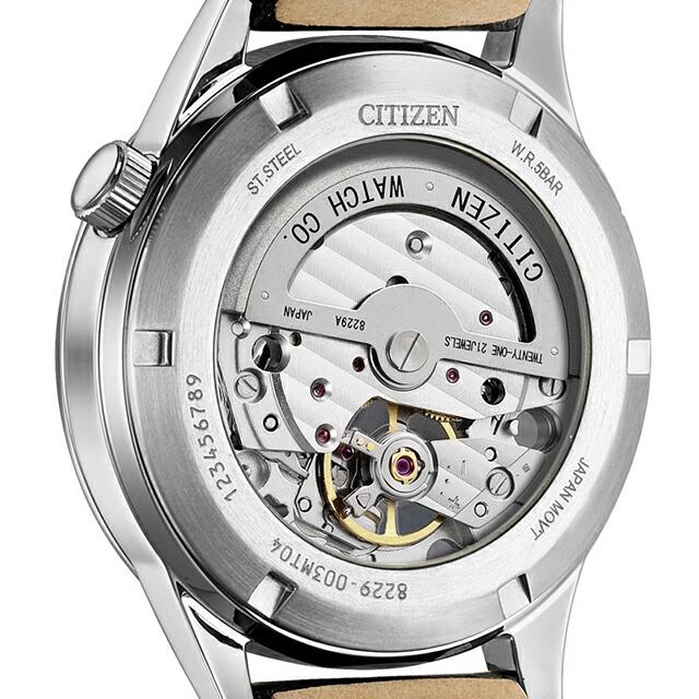 シチズン コレクション メカニカル オープンハート 自動巻き 腕時計 ブランド メンズ オープンハート CITIZEN COLLECTION NH9131-14E アナログ ブラック 黒の画像
