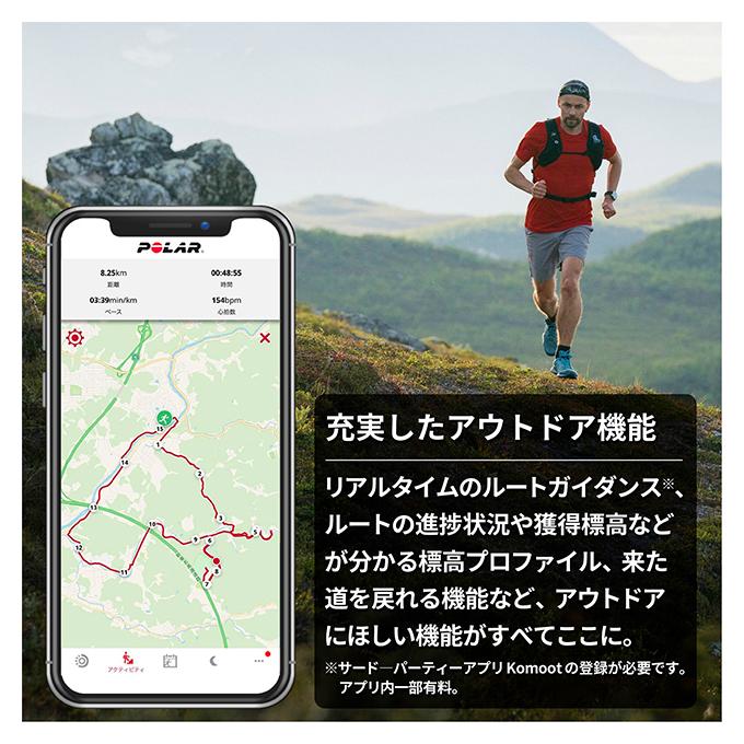 ポラール（POLAR） GRIT X PRO ブラック M L スマートウォッチ メンズ
