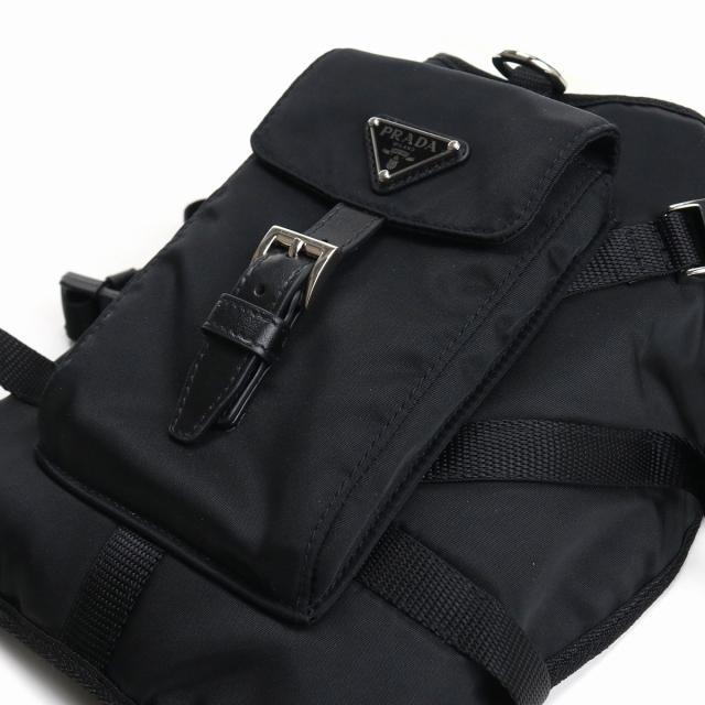 prada Sサイズ ブラック ナイロンハーネス PRADA（プラダ） ブランド 犬ハーネス 胴輪 ペット用品 PRADA TESSUTO