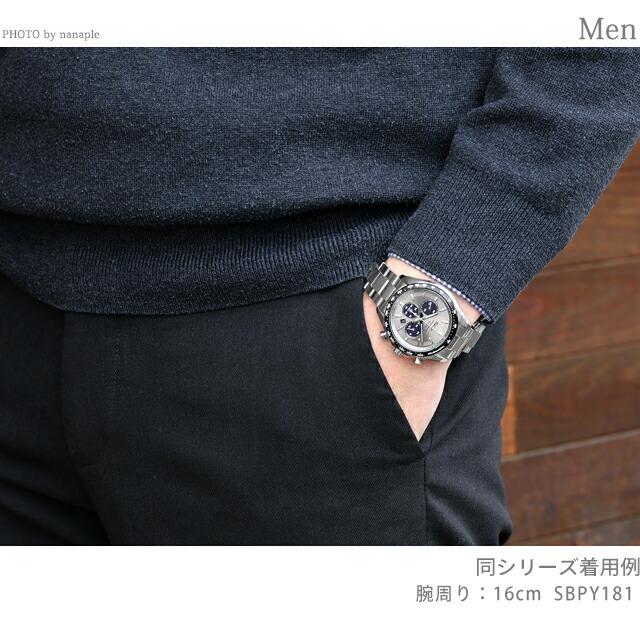 セイコーセレクション S Series ソーラー 腕時計 ブランド メンズ クロノグラフ SEIKO SELECTION SBPY181 アナログ グレーの画像