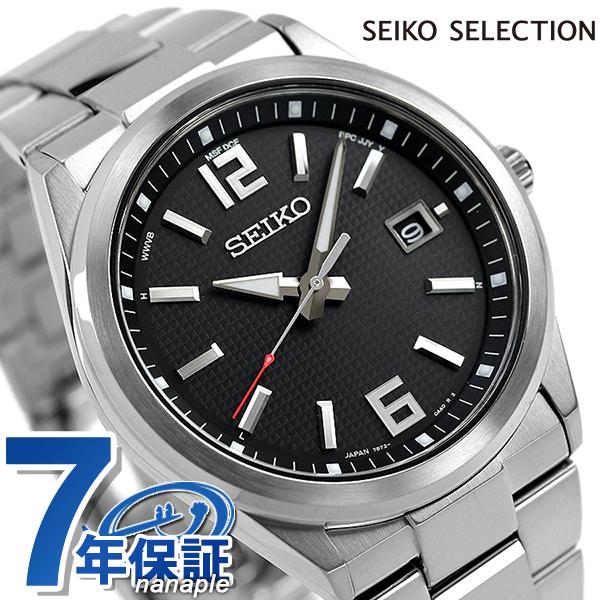 新品登場 セイコー 流通限定モデル 日本製 電波ソーラー 腕時計 SBTM307 SEIKO ブラック 腕時計