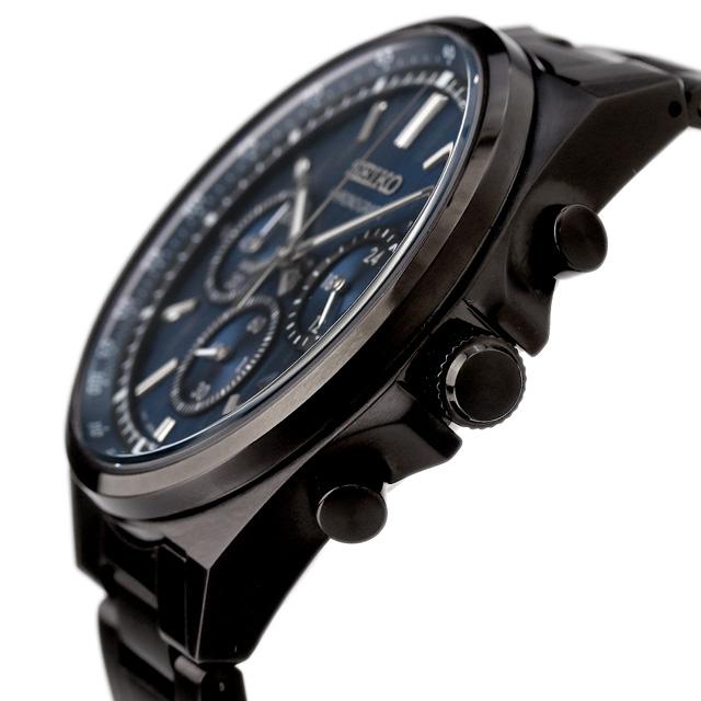 当店ならさらに+10倍 セイコーセレクション クオーツ 腕時計 ブランド メンズ 限定モデル クロノグラフ SEIKO SBTR035 アナログ ブルー ブラック 黒｜nanaple-ya｜03