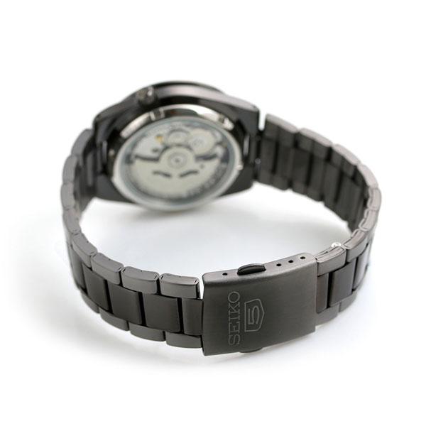 当店ならさらに+10倍 セイコー5 逆輸入 海外モデル 自動巻き 機械式 腕時計 ブランド メンズ 黒い稲妻 セイコー ファイブ SEIKO SNKE03K1 オールブラック 黒｜nanaple-ya｜05