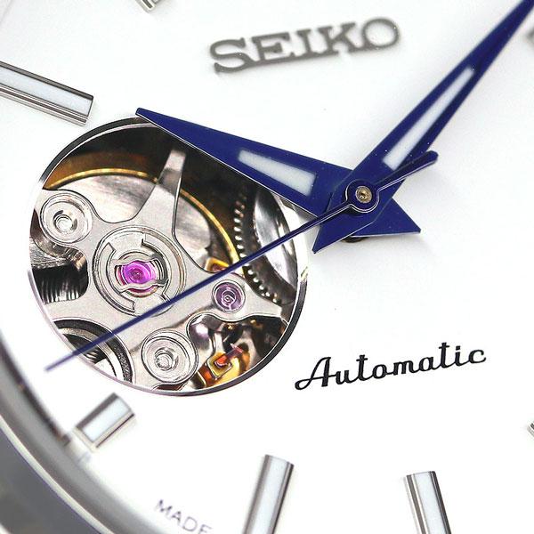  セイコー メカニカル オープンハート 日本製 自動巻き メンズ レディース 腕時計 SSDE009 SEIKO セイコーセレクション ホワイト 【アンモライト】