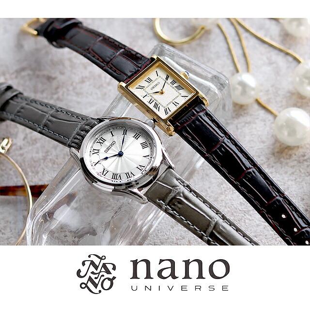 5/15はさらに+20倍 セイコーセレクション 腕時計 ブランド ナノユニバース コラボレーション クオーツ レディース 革ベルト SEIKO SSEH002 アナログ｜nanaple-ya｜02