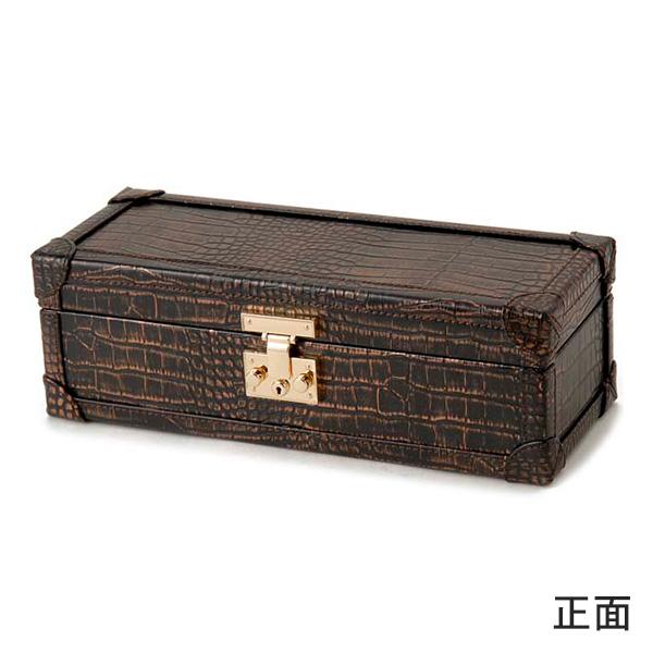 ロイヤルハウゼン 【正規品】牛革 時計収納ケース（4本収納）　美品 ロイヤルハウゼン 時計ケース コレクションボックス 牛革クロコ型押し4