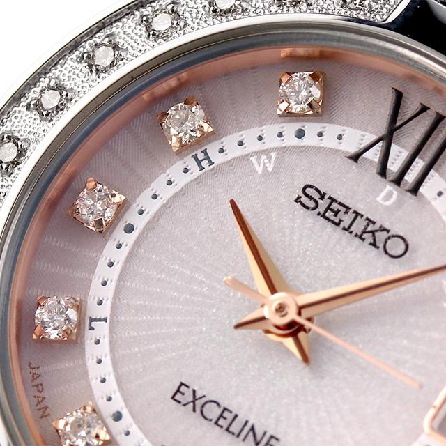 29 SEIKO 時計エクセリーヌオーバル レディース ピンクシルバー