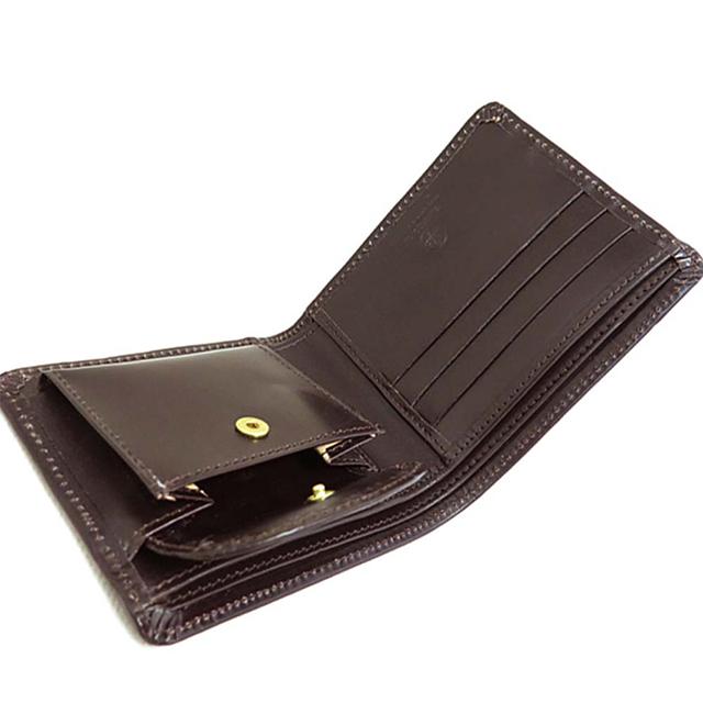 新品未使用 グレンロイヤル 革財布 レザー カード ブラウン GLENROYAL（グレンロイヤル） 二つ折り財布 コンパクト メンズ