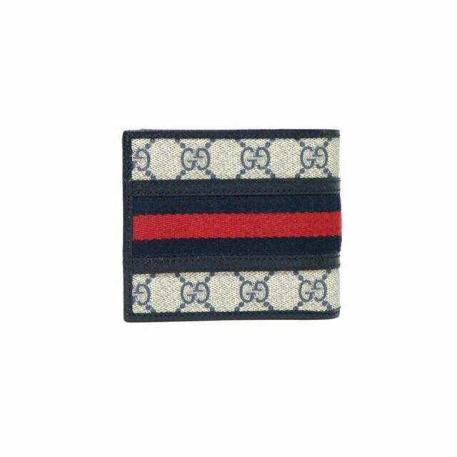GUCCI（グッチ） 二つ折り財布 597609-96IWN-4076 ベージュ ブルー