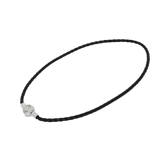 PANDORA（パンドラ） PANDORA Moments Double Black Leather Bracelet