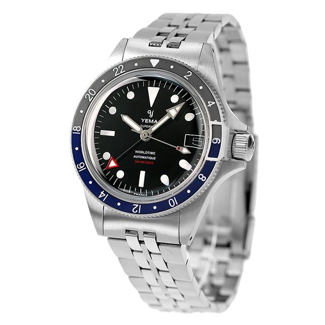 イエマ スーパーマン500 GMT バットマン 自動巻き 機械式 腕時計 ブランド メンズ YEMA YGMT22C39-AMS アナログ ブラック 黒 フランス製｜nanaple-ya｜02