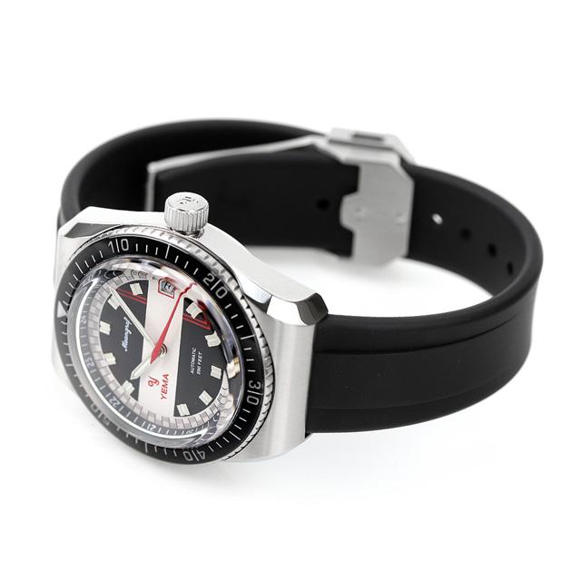 アウトレット 廃盤 特価 イエマ 腕時計 ブランド ミーングラフ スーマリーン R60 メンズ 自動巻き 機械式 YEMA YMEAN22-ARBS ホワイト グレー ブラック 黒｜nanaple-ya｜04