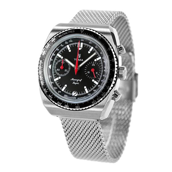 ⭐公式品⭐ イエマ ミーングラフ スーパー B70 39mm クロノグラフ クオーツ メンズ 腕時計 ブランド YEMA 時計 YMHF1576-AM ブラック 【L8140566296】(29172円)