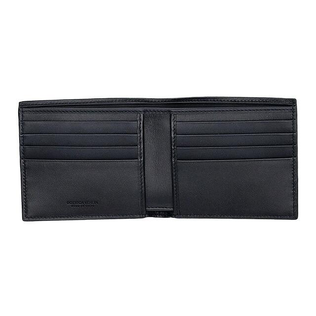 ボッテガ・ヴェネタ 二つ折り財布 二折財布 メンズ ブランド BOTTEGA VENETA 113993-V47W1 4246 ネイビーの画像