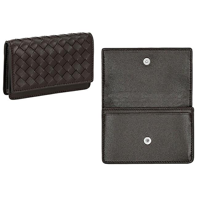 ボッテガ・ヴェネタ 名刺入れ メンズ レディース ブランド BOTTEGA VENETA イントレチャート レザー 133945-V3UN1 ブラウンの画像
