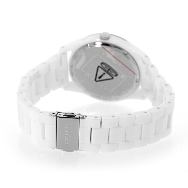 COACH ウィメンズ時計 大人気完売!! 美品！電池新品コーチホワイト 86 COACH 箱付き 時計 8Pダイヤ シグネチャー レディース ホワイト 86