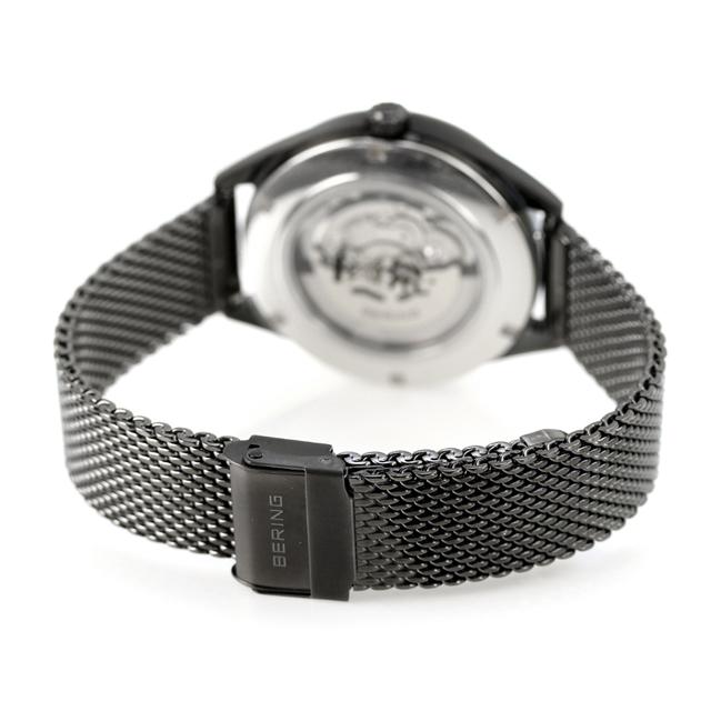【美品】BERING オートマチック オープンハート腕時計 グレー 美品】BERING オートマチック オープンハート腕時計 グレー