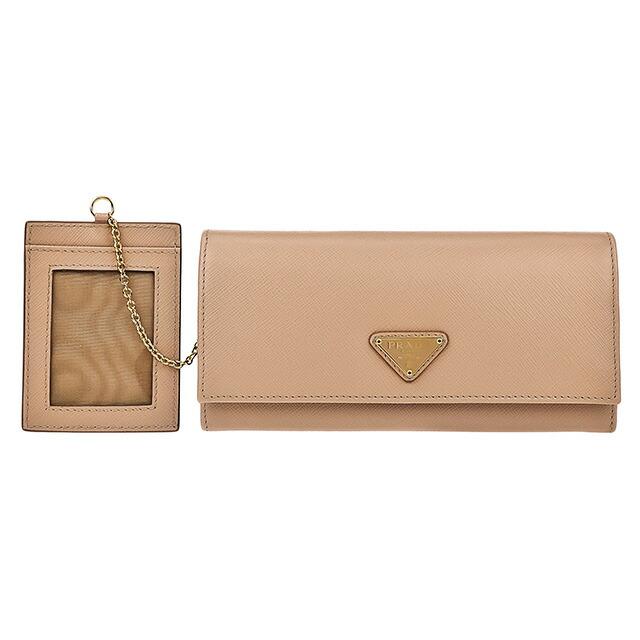 PRADA（プラダ） 長財布 レディース ブランド レザー 1MH132 ピンク