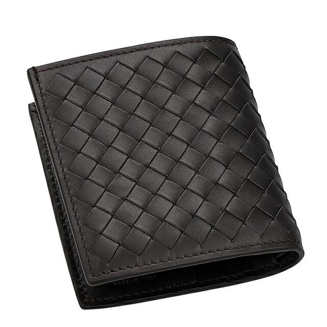 ボッテガ・ヴェネタ 二つ折り財布 二折財布 メンズ ブランド BOTTEGA VENETA 222338-V47W1 2006 ダークブラウンの画像