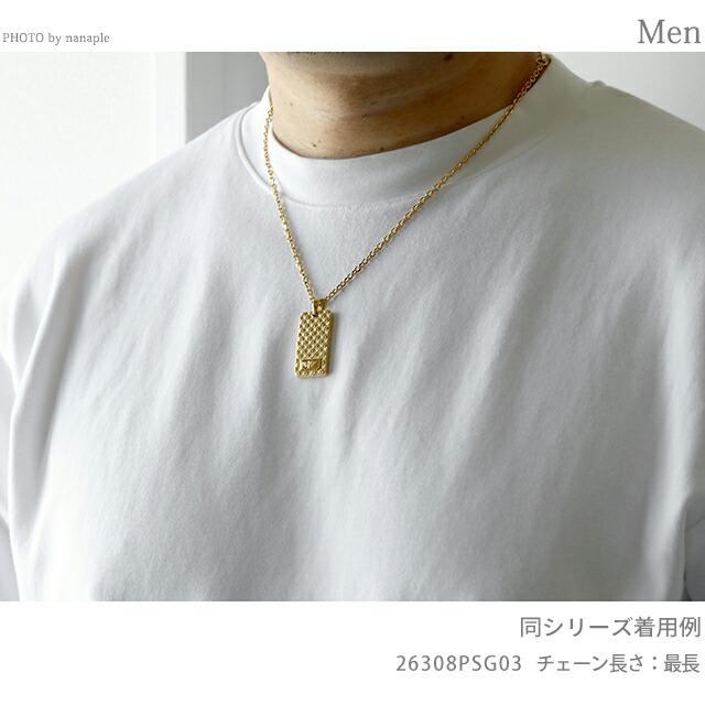 POLICE（ポリス） ネックレス メンズ ブランド プレート ステンレス 