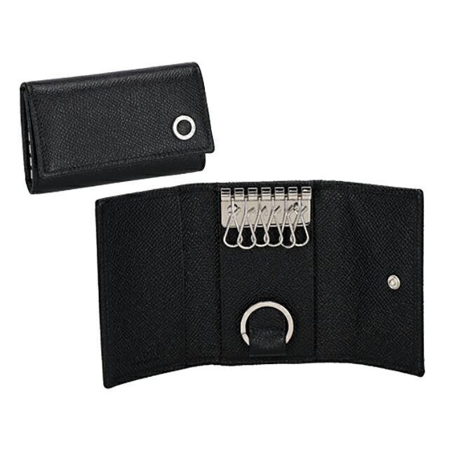 未使用品　箱付き　BVLGARI ブルガリ　キーケース　ブラック　シルバー金具 ほぼ未使用品 BVLGARI ブルガリ キーケース サークル金具 ブラック