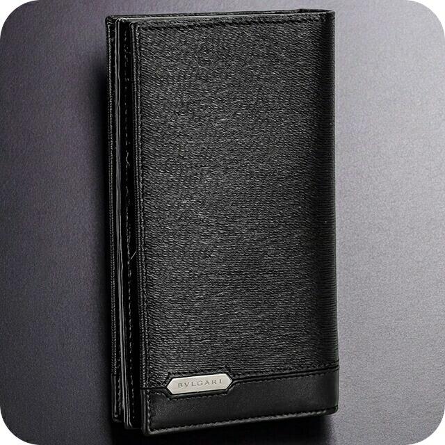 ブルガリ 長財布 メンズ ブランド BVLGARI レザー 284731 BLK ブラックの画像