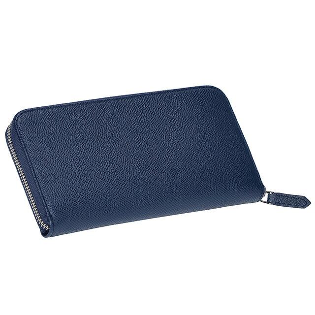 ブルガリ 長財布 メンズ ブランド BVLGARI レザー 288254 BL ME ネイビー/グリーンの画像