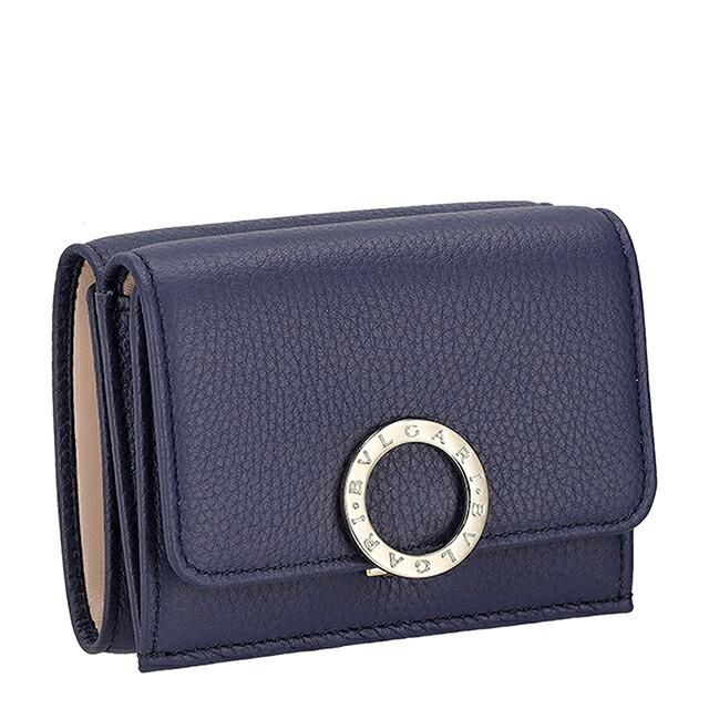 ブルガリ BVLGARI ブルガリブルガリ 三つ折り財布 財布 レザー レディース ネイビー系 292966 【新品】 BVLGARI（ブルガリ） 三つ折り財布 三折財布 レディース ブランド