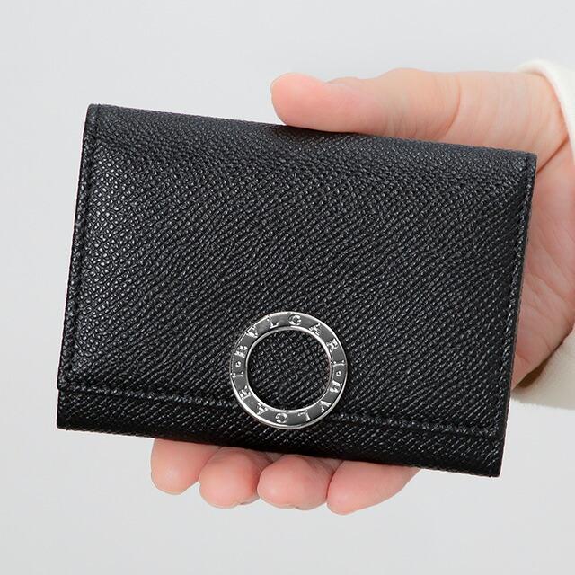 【値下げ】BVLGARI 名刺入れ 黒 レザー 名入れ】 ブルガリ カードケース スリム メンズ ブランド 本革 BVLGARI