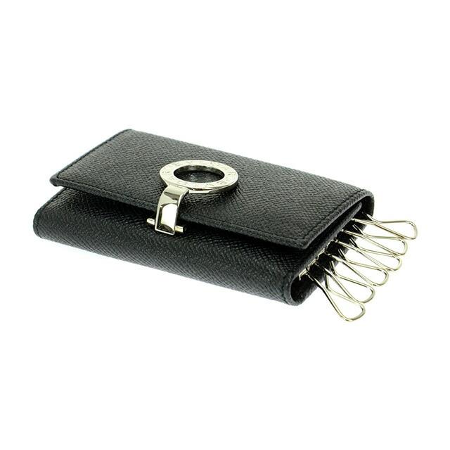 【未使用品】BVLGARI レザー キーケース　30422GLAIN BLK BVLGARI（ブルガリ） キーケース コンパクト メンズ レディース レザー