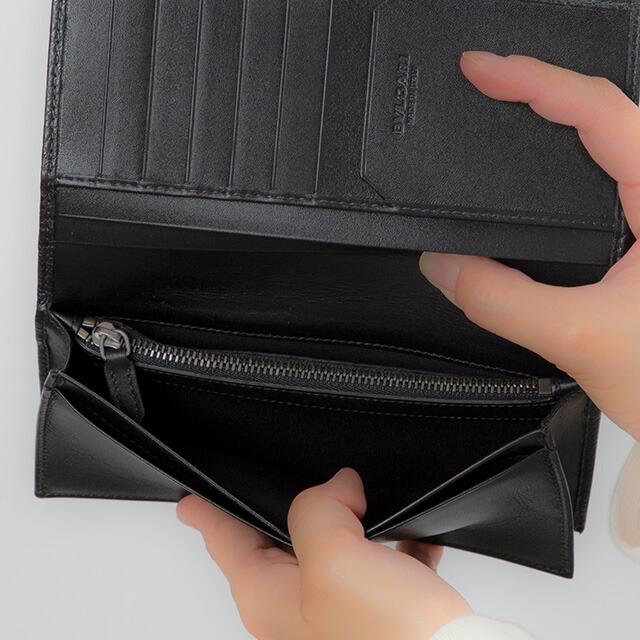 ブルガリ 長財布 メンズ ブランド BVLGARI 36966 BLK ブラックの画像