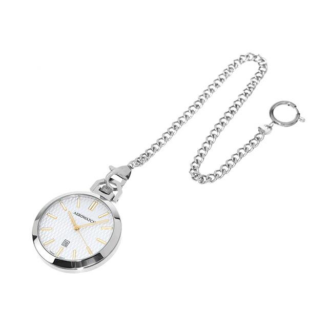 アエロウォッチ クォーツ 電池式 懐中時計 ブランド メンズ レディース AEROWATCH 42829-AA04 アナログ シルバー スイス製の画像