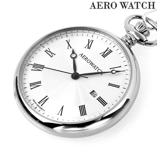 AEROWATCH 本日さらに+16倍 アエロウォッチ クオーツ 懐中時計 45828 