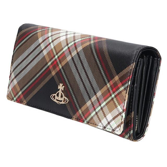 未使用級 Vivienne Westwoodダービーチェック オーブ 長財布 Vivienne Westwood（ヴィヴィアンウエストウッド） ヴィヴィアン