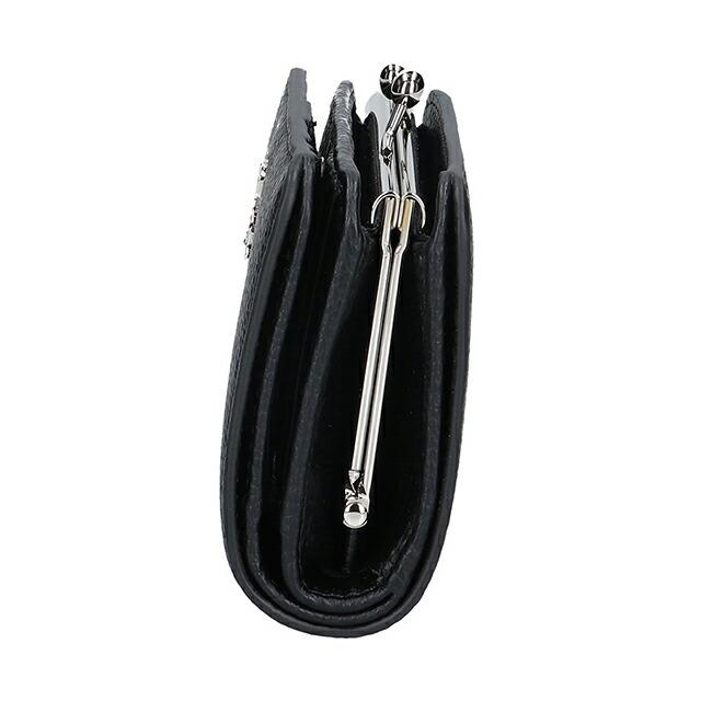 希少廃盤　vivian westwood 財布　黒　がま口 ヴィヴィアン　革 ヴィヴィアンウエストウッドVivienne Westwood エンボスがま口二