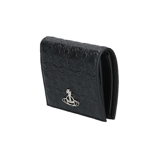 Vivienne Westwood ブラック名刺入れ　レディース　折りたたみ財布 ヴィヴィアンウエストウッド 二つ折り財布 レディース DIAMANTE