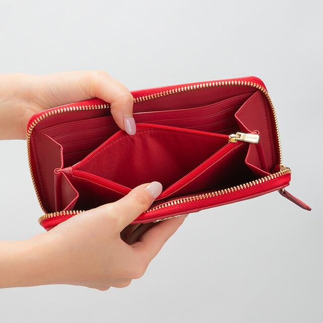 タグ付き★COACH コーチ　シグネチャー&レッド　 長財布　新品 COACH（コーチ） 長財布 レディース ブランド シグネチャー 54630