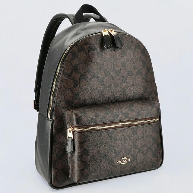 美品　COACH　コーチ　シグネチャー　リュック　デイパック　ブラウン COACH（コーチ） リュック バックパック メンズ レディース