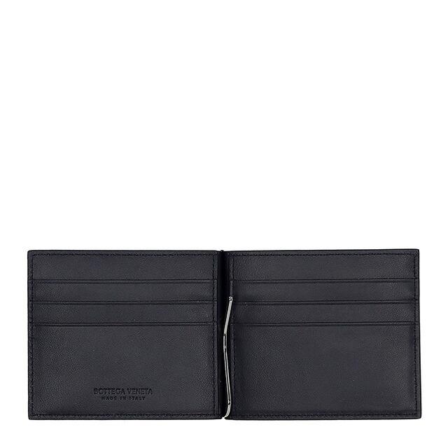 ボッテガ・ヴェネタ 二つ折り財布 メンズ ブランド BOTTEGA VENETA イントレチャート レザー 592626-V3US1 ネイビーの画像
