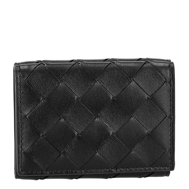 ボッテガ・ヴェネタ 三つ折り財布 レディース ブランド BOTTEGA VENETA 609285-V3UH1 8803 ブラックの画像