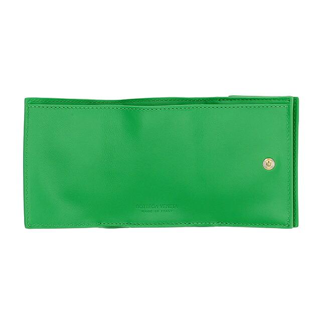 ボッテガ・ヴェネタ 三つ折り財布 三折財布 レディース ブランド BOTTEGA VENETA レザー Italy 666944-V3UH2 3722 グリーンの画像