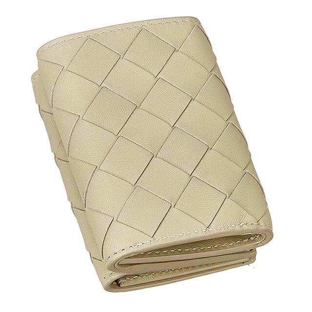ボッテガ・ヴェネタ 三つ折り財布 三折財布 レディース ブランド BOTTEGA VENETA レザー Italy 666944-V3UH2 9776 ゴールドの画像